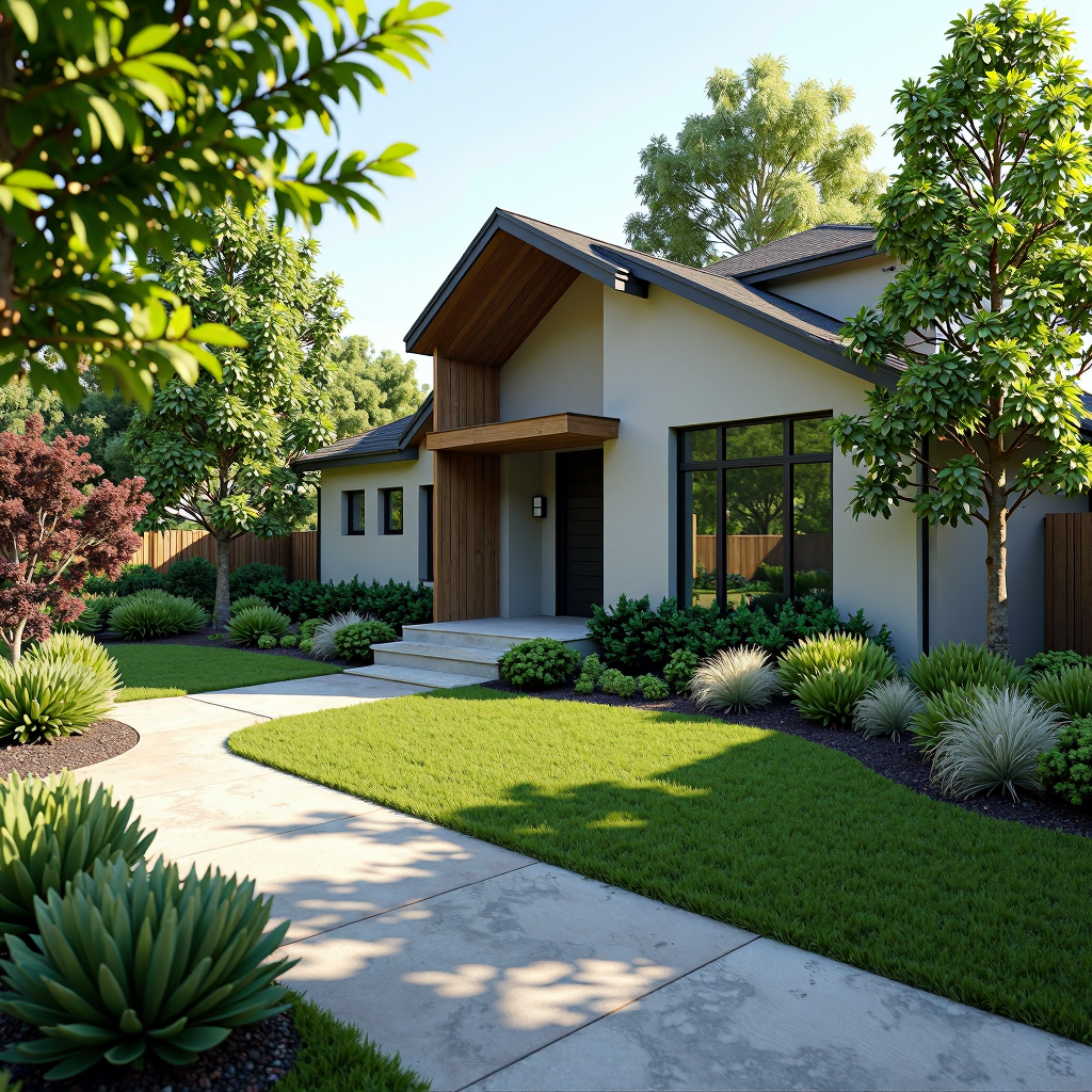 Landscape image with shrubs and plants